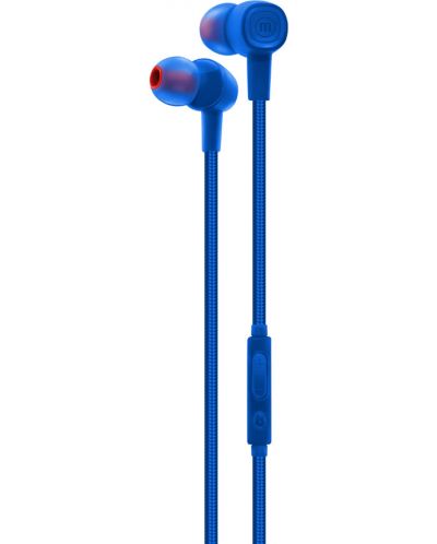 Casti cu microfon Maxell - SIN-8 Solid + Okinava, albastre - 1