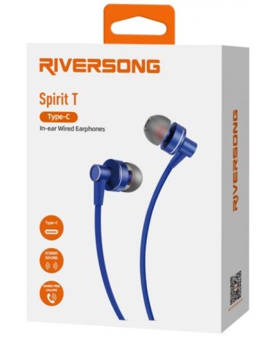Căști cu microfon Riversong - Spirit T, albastru  - 4