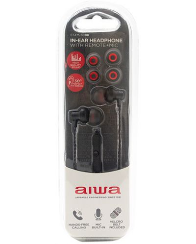 Casti cu microfon Aiwa - ESTM-50BK, negre - 3
