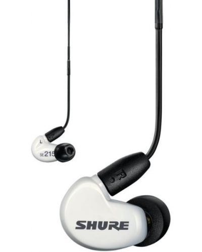 Casti cu microfon Shure - SE215 SP, albe - 1