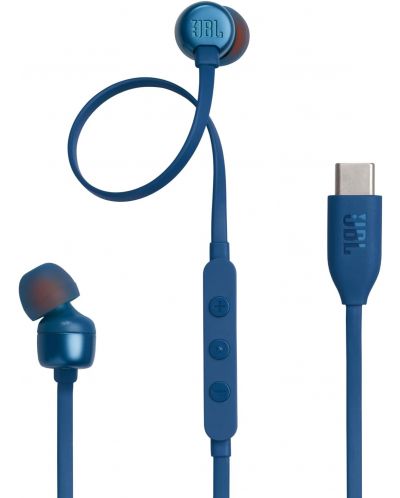 Căști cu microfon JBL - Tune 310C USB-C, albastre - 1