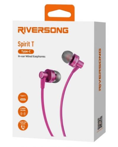 Căști cu microfon Riversong - Spirit T, roz - 4