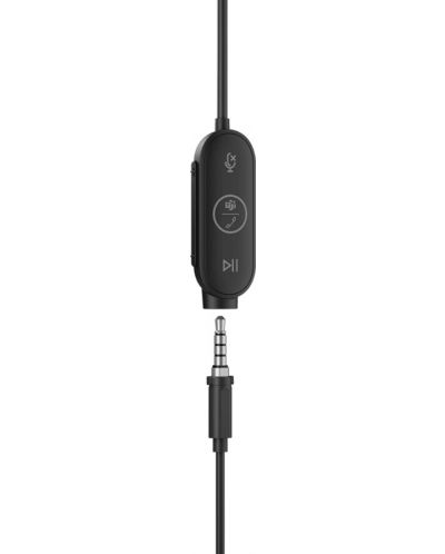 Căști cu microfon Logitech - Logi Zone, USB/3.5 mm, gri - 4