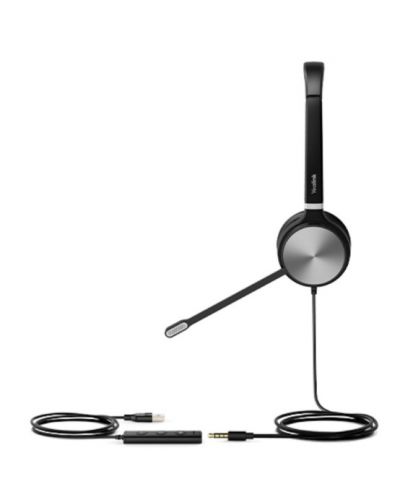 Cască cu microfon Yealink - UH36, UC, USB-A/3,5 mm, negru - 3