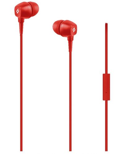 Casti cu microfon ttec - Pop In-Ear Headphones, rosii - 1