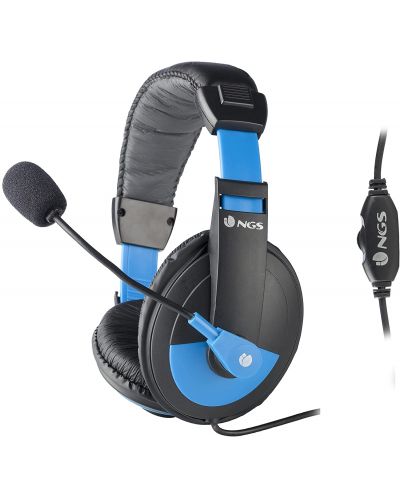 Casti cu microfon NGS - MSX9 PRO, albastre - 1
