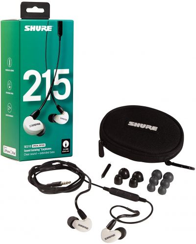 Casti cu microfon Shure - SE215 SP, albe - 4