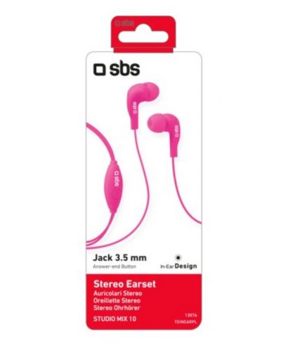 Căști cu microfon SBS - Mix 10, roz - 5