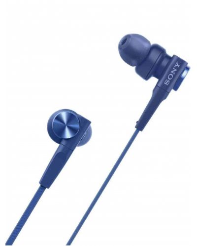 Casti cu microfon Sony - MDR-XB55AP, albastre - 2