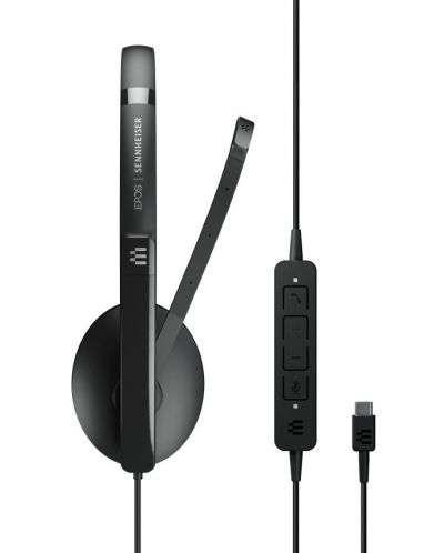 Căști cu microfon Sennheiser - EPOS SC 130, USB-C, negre - 4