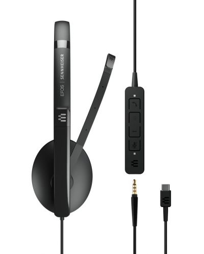 Căști cu microfon Sennheiser - EPOS SC 135, USB-C, negre - 4