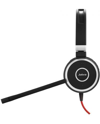 Căști cu microfon Jabra - Evolve 40 Stereo, negre/roșii - 3