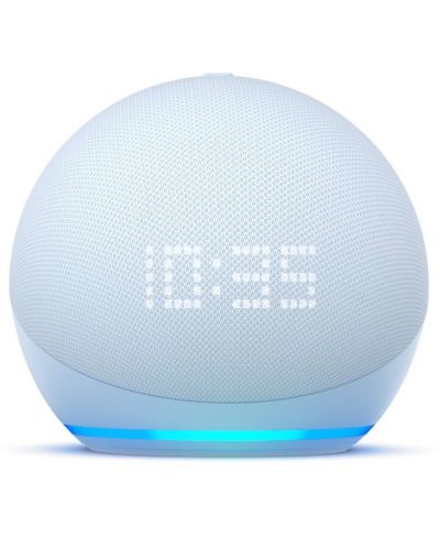 Boxa smart Amazon - Echo Dot 5, cu ceas, albastruă - 1
