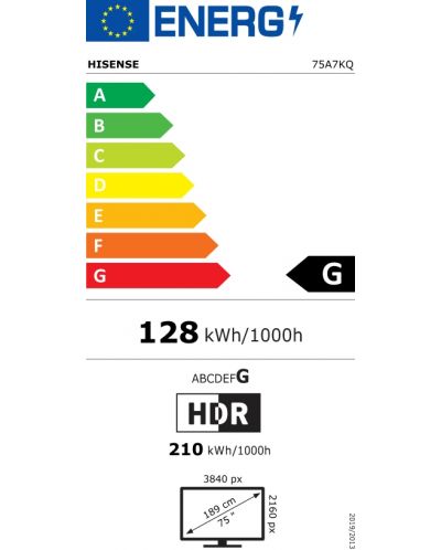 Smart TV  Hisense - A7KQ, 75'', QLED, 4K, Dark Grey - 3