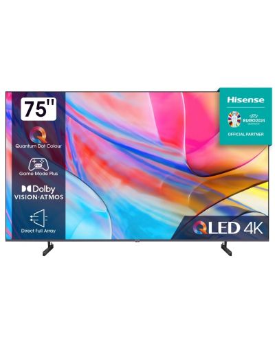 Smart TV  Hisense - A7KQ, 75'', QLED, 4K, Dark Grey - 1