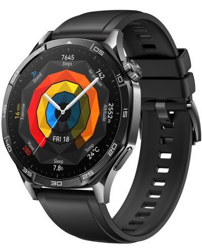 Smartwatch Huawei - Watch GT5, 1.43'', 46 mm, Black Silicone