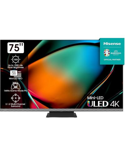 Смарт телевизор Hisense - U8KQ, 75'', UHD, ULED, negru - 1