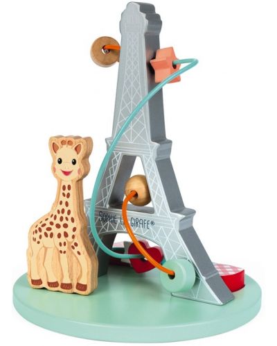 Spirala cu margele Janod - Girafa Sophie si turnul Eiffel - 4