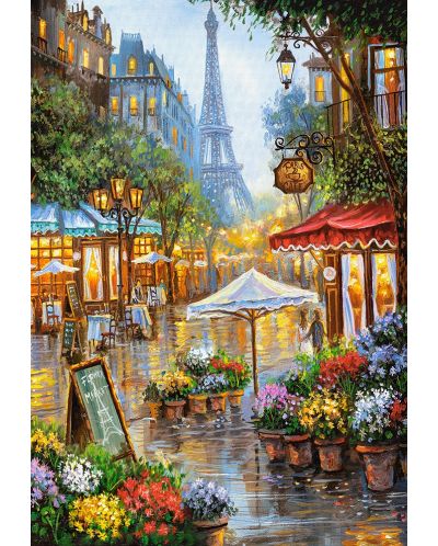 Puzzle Castorland de 1000 piese - Flori de primavara in Paris - 2