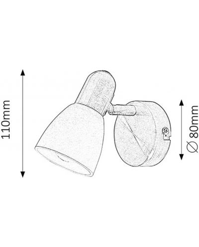 Spot Rabalux - Soma 6306, IP20, E14, 1 x 40W, 230V, bronz - 2