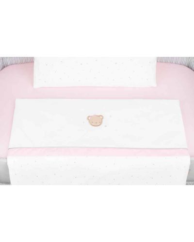 KikkaBoo Dream Big Set de dormit cu 3 piese pentru pătuț mini, roz - 2
