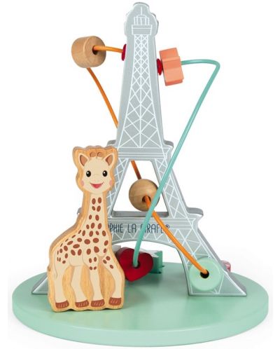 Spirala cu margele Janod - Girafa Sophie si turnul Eiffel - 3