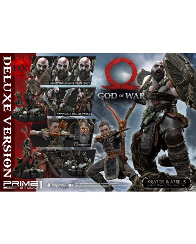 Statueta Prime 1 Games: God of War - Kratos & Atreus (Deluxe Version), 72 cm - 3