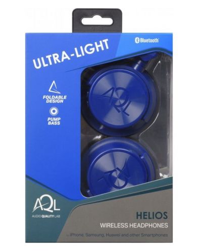 Casti stereo cu microfon Helios Bluetooth, AQL - albastre - 5