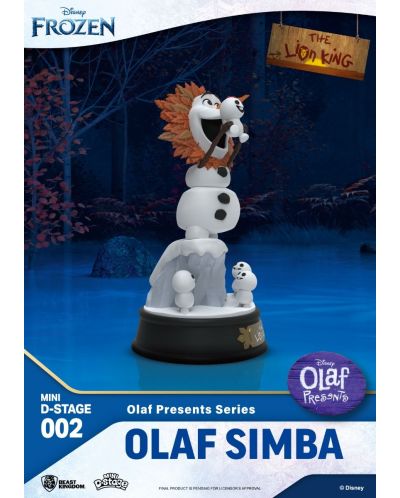 Statuetă Beast Kingdom Disney: Frozen - Olaf (Olaf Presents: The Lion King), 10 cm - 3