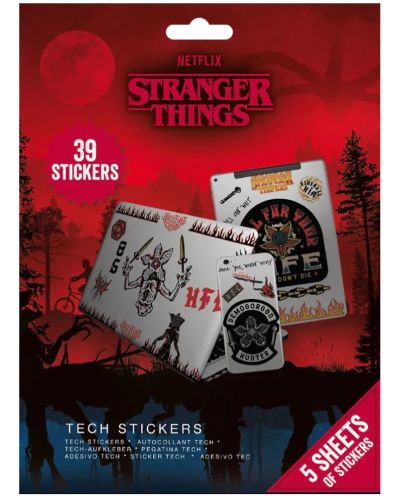 Stickere Pyramid Television: Stranger Things - Upside Down - 1