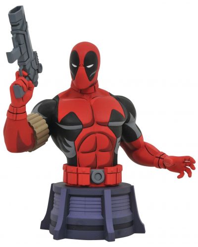 Statuetă bust Diamond Select Marvel: X-Men - Deadpool (The Animated Series), 15 cm - 1