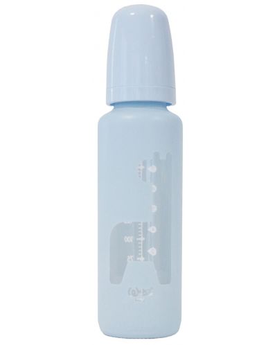 Biberon din sticlă Wee Baby Classic - 250 ml, albastru - 1