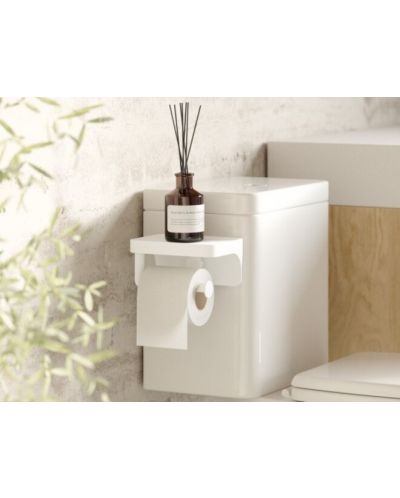Suport pentru hârtie igienică și raft Umbra - Flex Adhesive, alb - 6