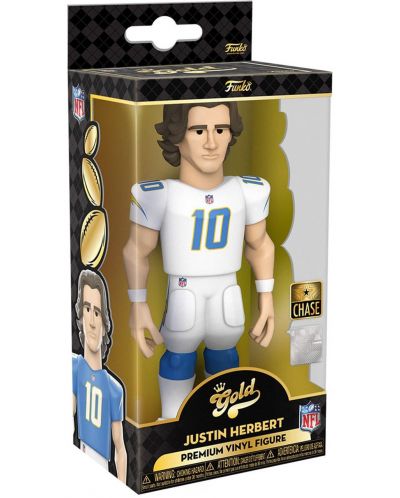 Statuetă Funko Gold Sports: NFL - Justin Herbert (Los Angeles Chargers), 13 cm - 5