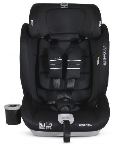 Scaun auto Cangaroo - Force, i-Size, IsoFix , 76-150 cm, negru - 2