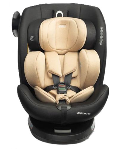 Scaun auto Caretero - Commo, IsoFix, i-Size, 40-150 cm, Bej - 2