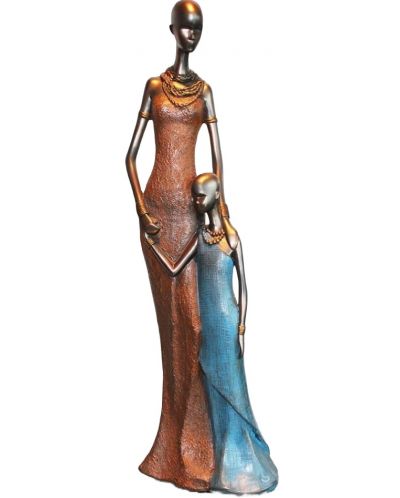 Figurină Morello -familie africană, 29.2 cm - 1