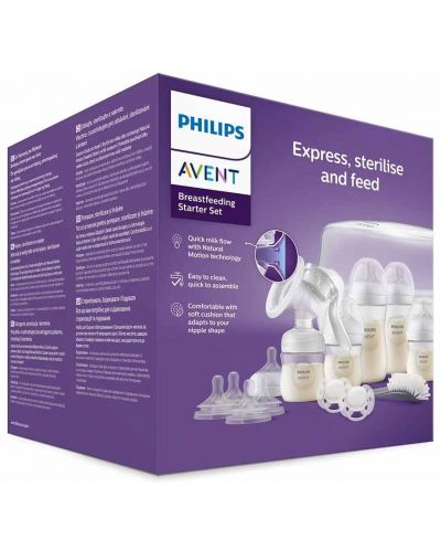 Set de pornire Philips Avent Natural Response - Cu pompa manuala de san Natural Motion - 9