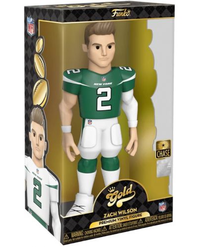 Statuetă Funko Gold Sports: NFL - Zach Wilson (New York Jets), 30 cm - 5