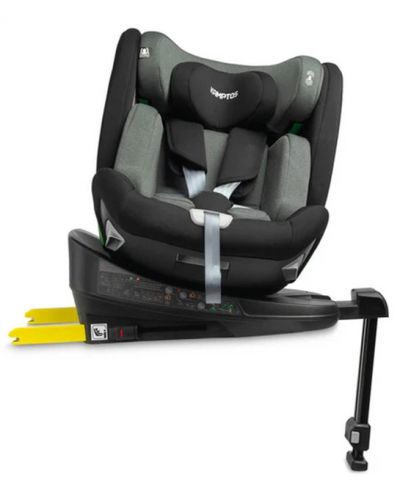 Scaun auto Caretero - Kamptos, IsoFix, i-Size, 40-150 cm,Gri - 4