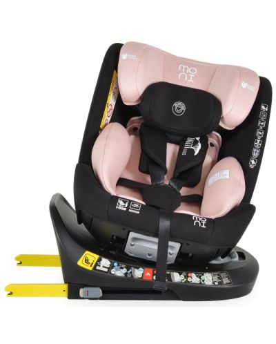 Scaun de masă pentru copii  Moni - Serengeti, IsoFix, I-Size, 40-150 cm, roz - 4