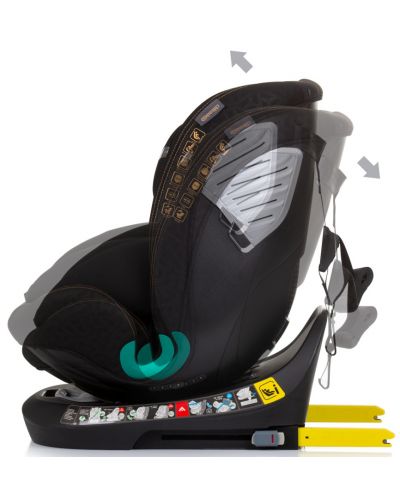 Scaun de masă pentru copii Chipolino - Supreme, 360°, IsoFix, i-Size, 40-150 cm, obsidian - 6