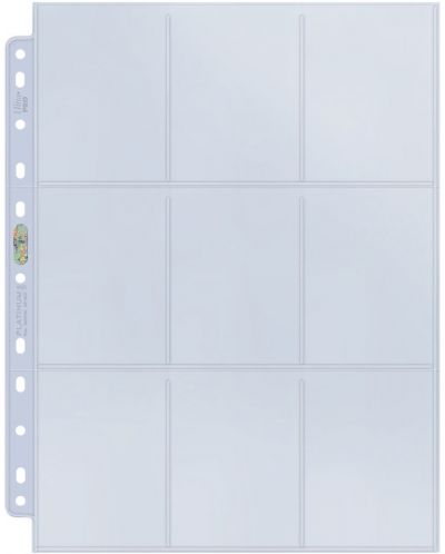 Pagina de stocare a hărților Ultra Pro - Platinum Series 9 Pocket Standard Size Page - 1