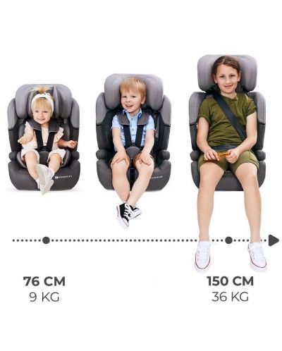 Scaun auto KinderKraft - Comfort Up, I-Size, 75-150 cm, gri - 9
