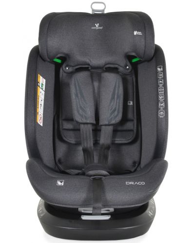 Scaun auto Cangaroo - Draco, 360°, I-Size, IsoFix, 40-150 cm, verde măslină - 6