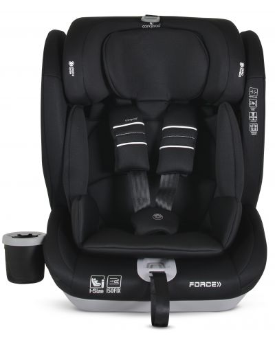 Scaun auto Cangaroo - Force, i-Size, IsoFix , 76-150 cm, negru - 5