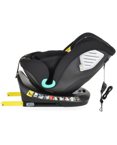 Scaun de masă pentru copii Moni - Serengeti, IsoFix, I-Size, 40-150 cm, negru - 5