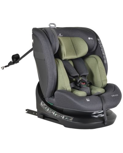 Scaun auto Cangaroo - Draco, 360°, I-Size, IsoFix, 40-150 cm, verde măslină - 1