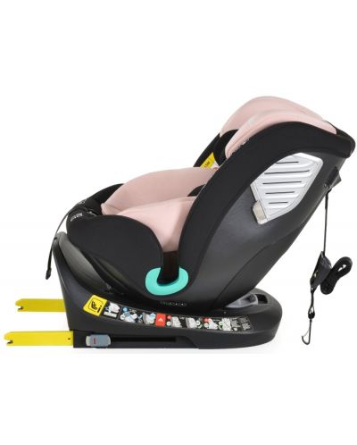 Scaun de masă pentru copii  Moni - Serengeti, IsoFix, I-Size, 40-150 cm, roz - 5