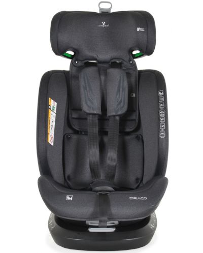 Scaun auto Cangaroo - Draco, 360°, I-Size, IsoFix, 40-150 cm, gri - 7